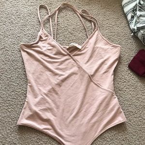 Strappy Suede Bodysuit